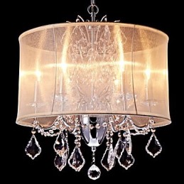 Lámpara de araña de metal moderna, contemporánea, tradicional, clásica, campestre, cromada, para diseñadores de estilo mini de cristal.