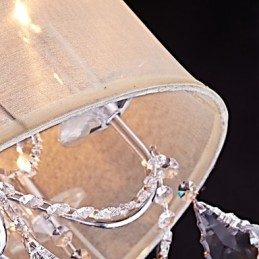 Lámpara de araña de metal moderna, contemporánea, tradicional, clásica, campestre, cromada, para diseñadores de estilo mini de cristal.