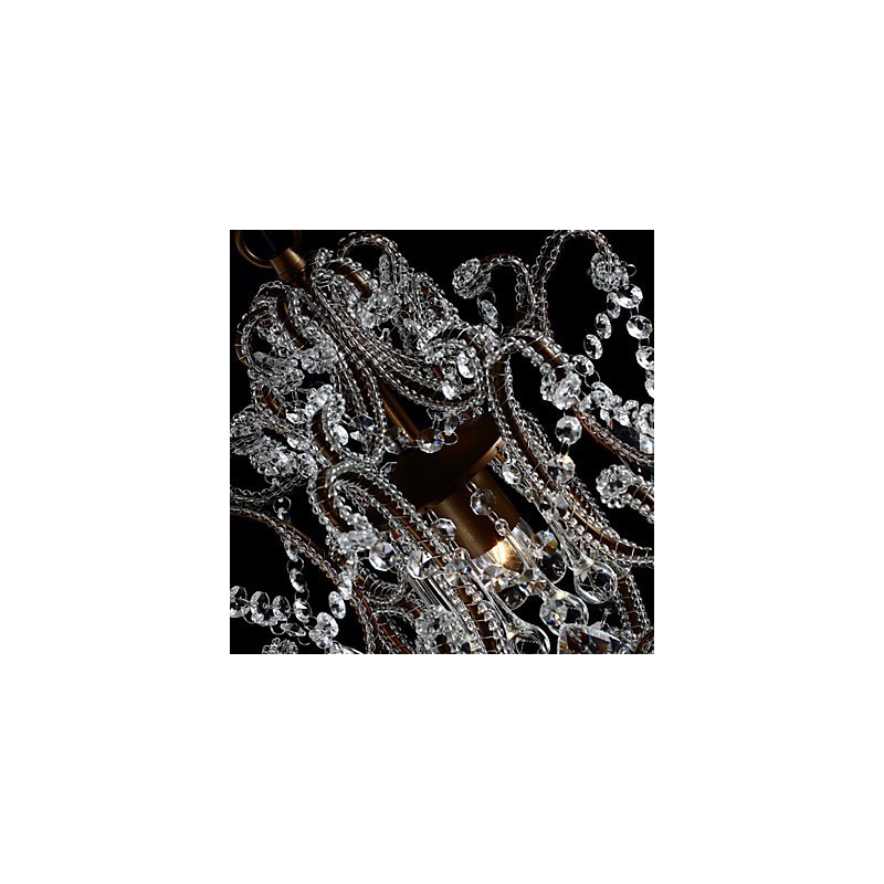 Lámpara colgante de cristal con diseño de araña moderna y vintage