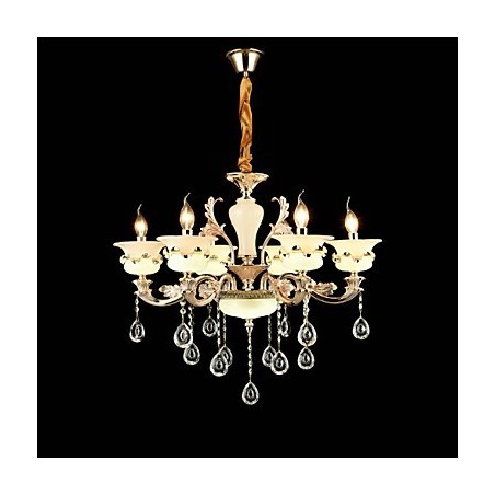 Lámpara de araña de metal estilo mini de cristal con 6 bombillas, con una característica clásica tradicional de aleación de zinc. Lámpara de araña de metal estilo mini de cristal con 6 bombillas, con una característica clásica tradicional de aleación de zinc.