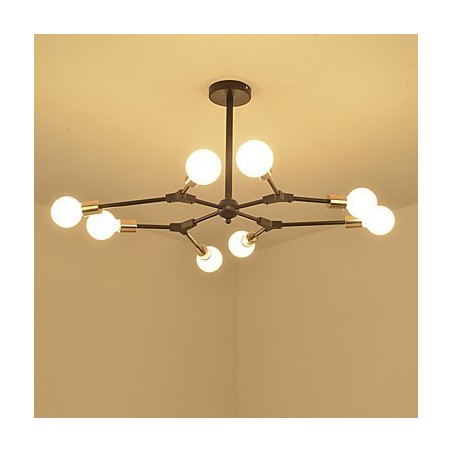 Lámpara colgante con pintura clásica tradicional de estilo mini de madera y bambú.