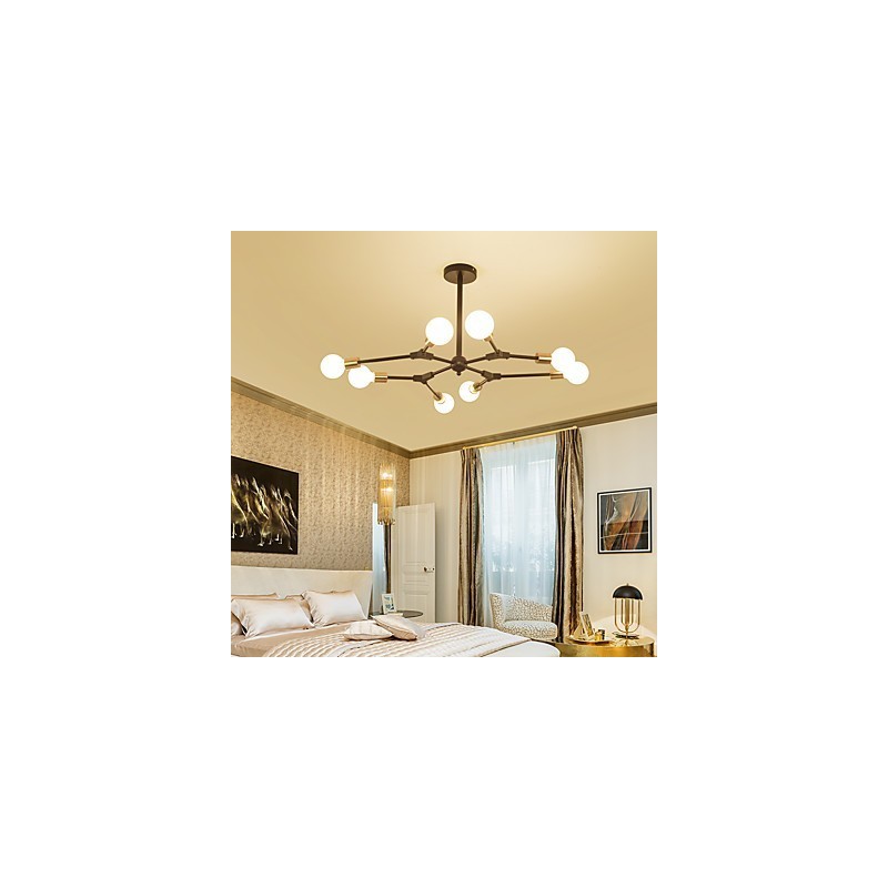 Lámpara colgante con pintura clásica tradicional de estilo mini de madera y bambú.