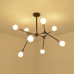 Lámpara colgante con pintura clásica tradicional de estilo mini de madera y bambú.