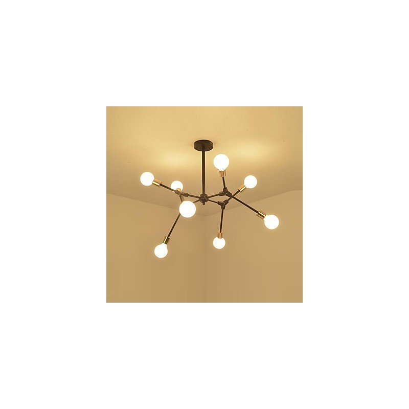 Lámpara colgante con pintura clásica tradicional de estilo mini de madera y bambú.