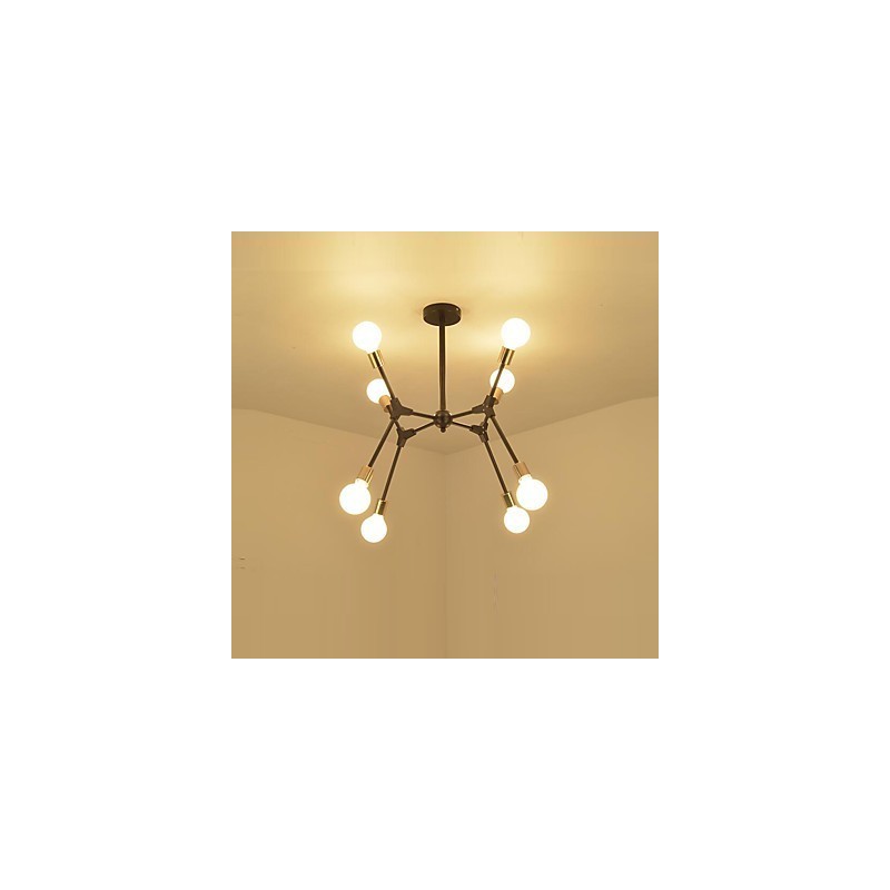 Lámpara colgante con pintura clásica tradicional de estilo mini de madera y bambú.