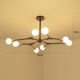 Lámpara colgante con pintura clásica tradicional de estilo mini de madera y bambú.