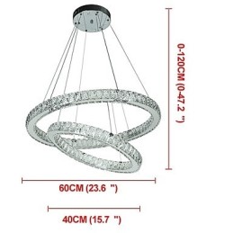 Lámpara de araña de cristal para interiores, moderna lámpara colgante de techo, iluminación regulable con control remoto