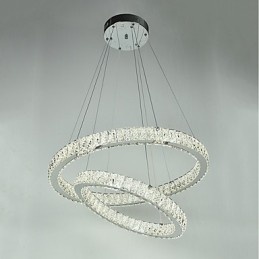 Lámpara de araña de cristal para interiores, moderna lámpara colgante de techo, iluminación regulable con control remoto