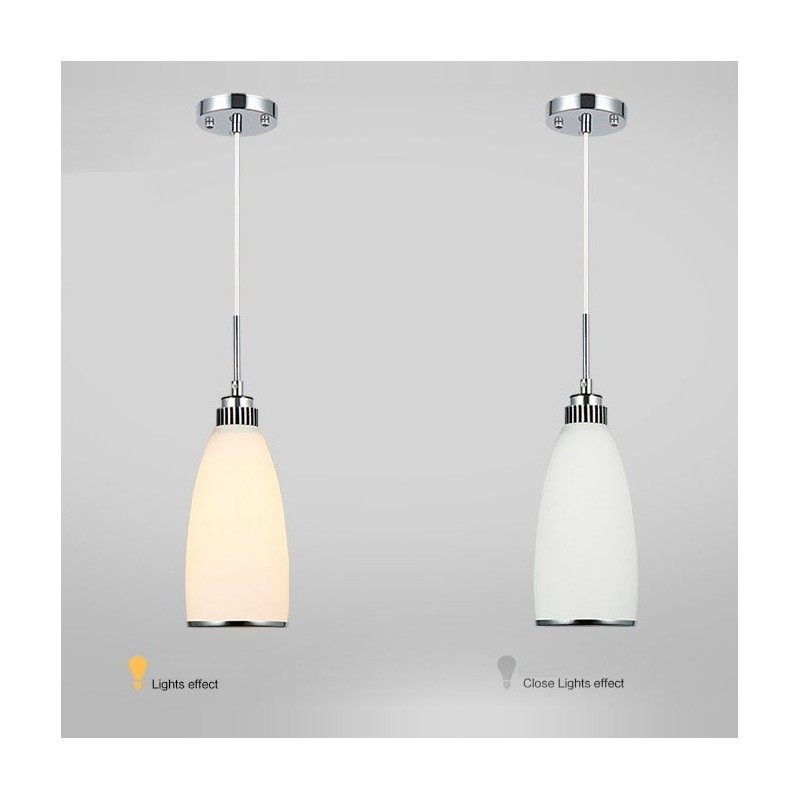 Lámpara colgante de metal integrada, moderna y contemporánea, de 1 luz