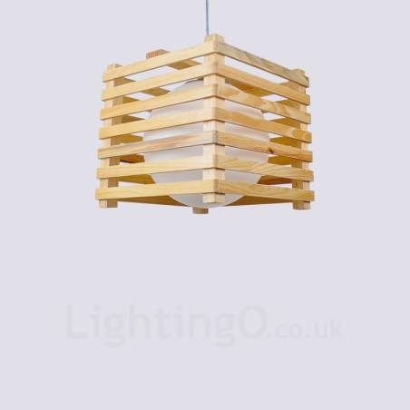 1 Lámpara colgante de madera moderna contemporánea de estilo nórdico con pantalla de cristal 1 Lámpara colgante de madera moderna contemporánea de estilo nórdico con pantalla de cristal