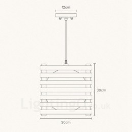 1 Lámpara colgante de madera moderna contemporánea de estilo nórdico con pantalla de cristal