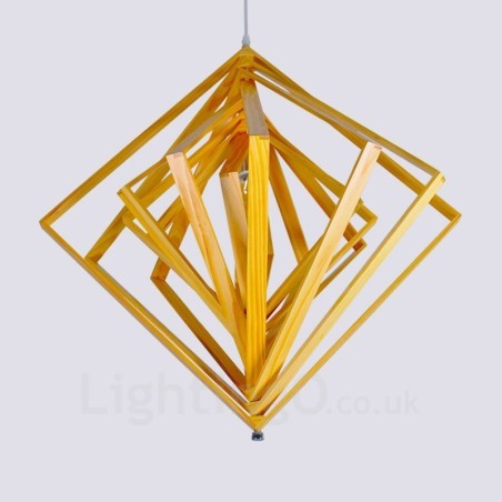 1 Lámpara colgante de madera moderna contemporánea de estilo nórdico con pantalla de madera 1 Lámpara colgante de madera moderna contemporánea de estilo nórdico con pantalla de madera