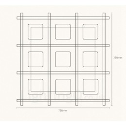 Lámparas de techo empotradas de estilo nórdico contemporáneo moderno de 9 luces con pantalla de vidrio