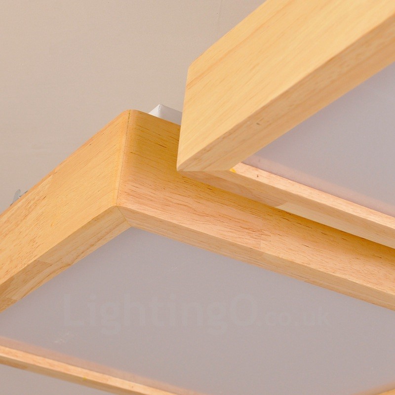 Lámparas de techo empotradas de estilo nórdico contemporáneo moderno de 4 luces con pantalla acrílica