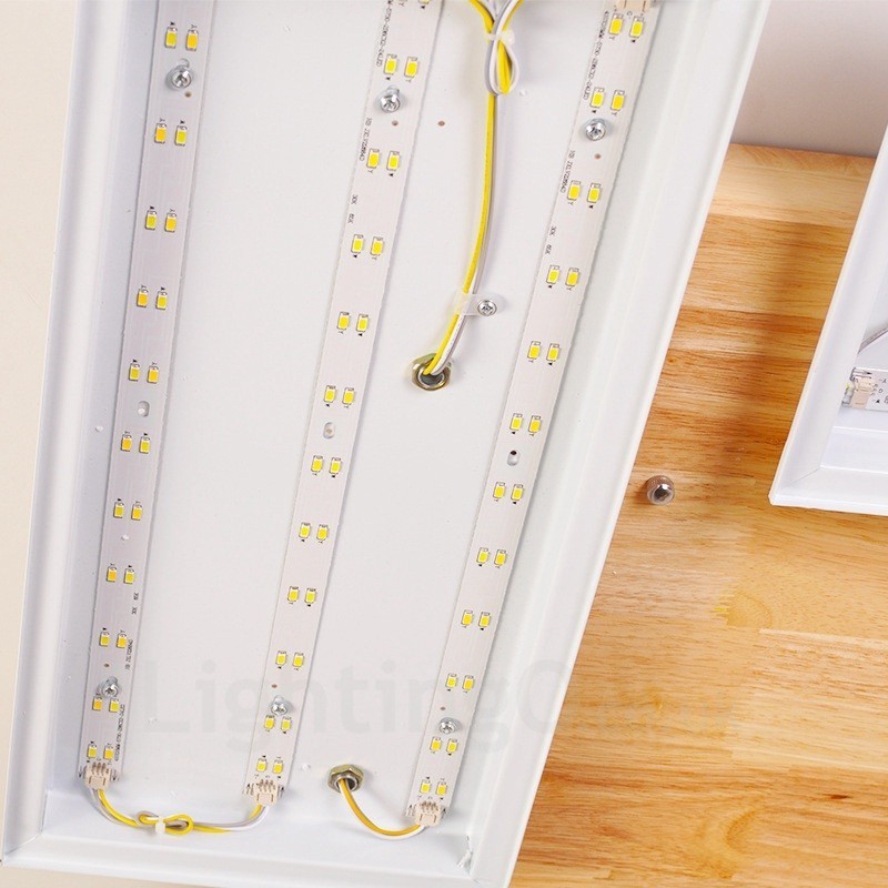 Lámparas de techo empotradas de estilo nórdico contemporáneo moderno de 4 luces con pantalla acrílica