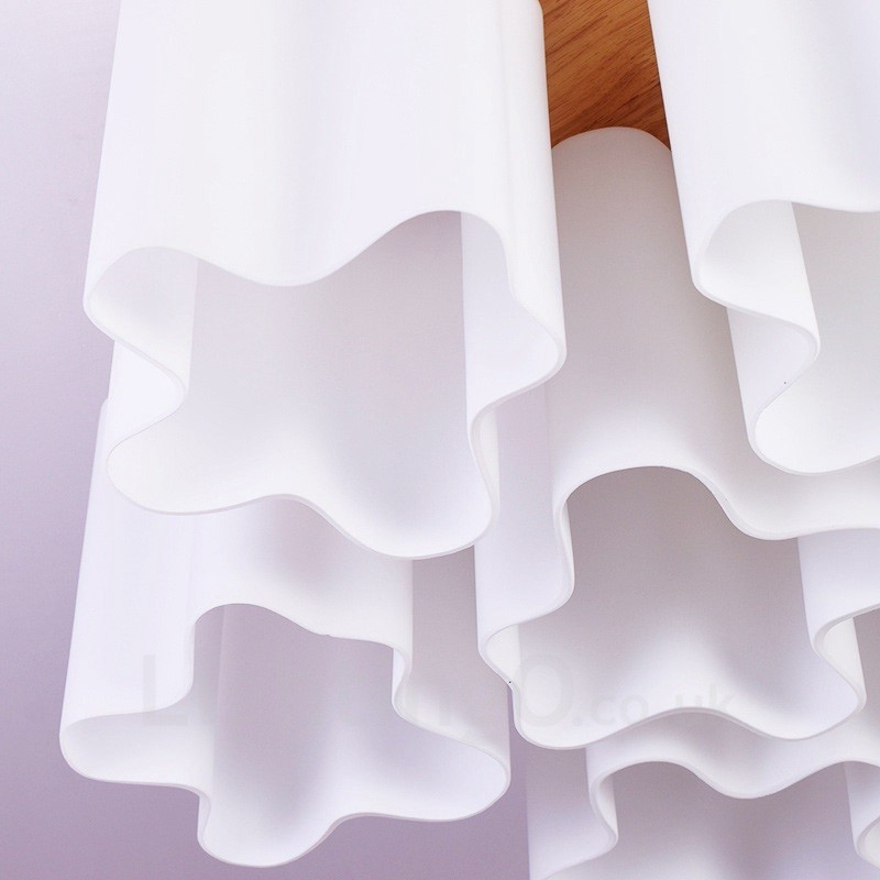 Lámparas de techo empotradas modernas y contemporáneas de 6 luces con pantalla de vidrio