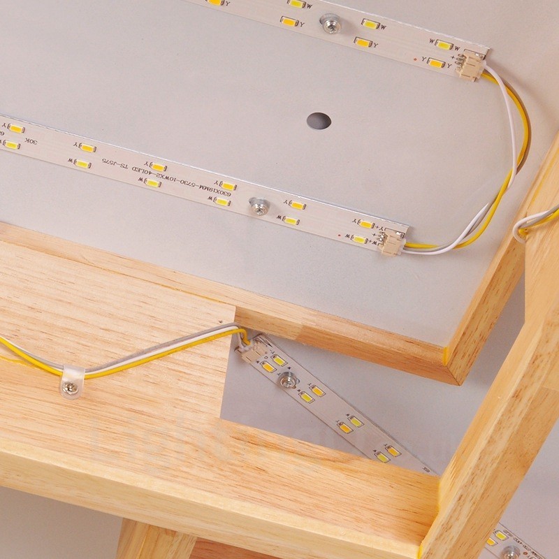 6 luces de techo empotradas de estilo nórdico contemporáneo moderno con pantalla acrílica