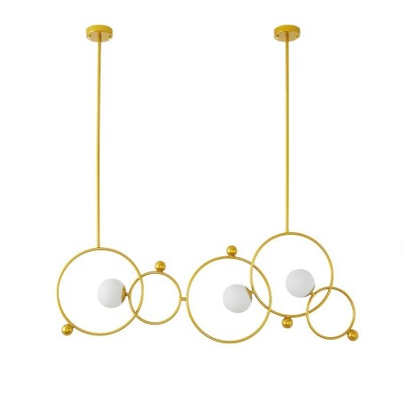 Lámpara de techo moderna contemporánea de 3 luces con baño de cobre y pantalla de cristal con forma de bola blanca Lámpara de techo moderna contemporánea de 3 luces con baño de cobre y pantalla de cristal con forma de bola blanca