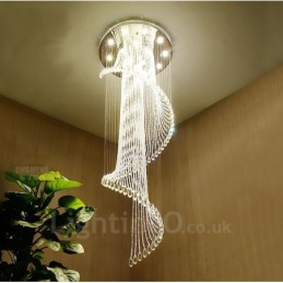 Lámpara colgante de techo de cristal moderna de 15 luces para interiores, lámparas de araña con bombillas.