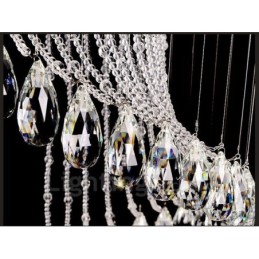 Lámpara colgante de techo de cristal moderna de 15 luces para interiores, lámparas de araña con bombillas.