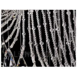 Lámpara colgante de techo de cristal moderna de 15 luces para interiores, lámparas de araña con bombillas.