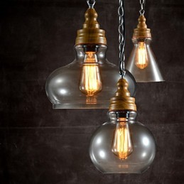 Lámpara colgante de metal estilo mini contemporáneo moderno de 3 luces