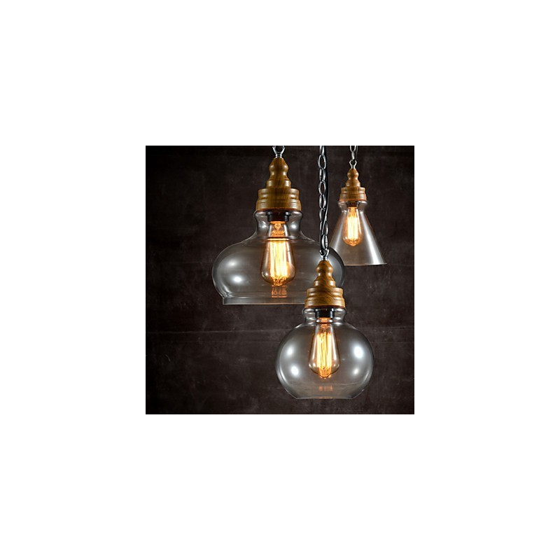 Lámpara colgante de metal estilo mini contemporáneo moderno de 3 luces