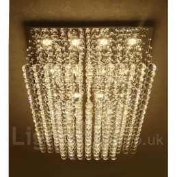 Lámpara colgante de techo de cristal moderna, lámparas de araña para interiores, accesorios de iluminación