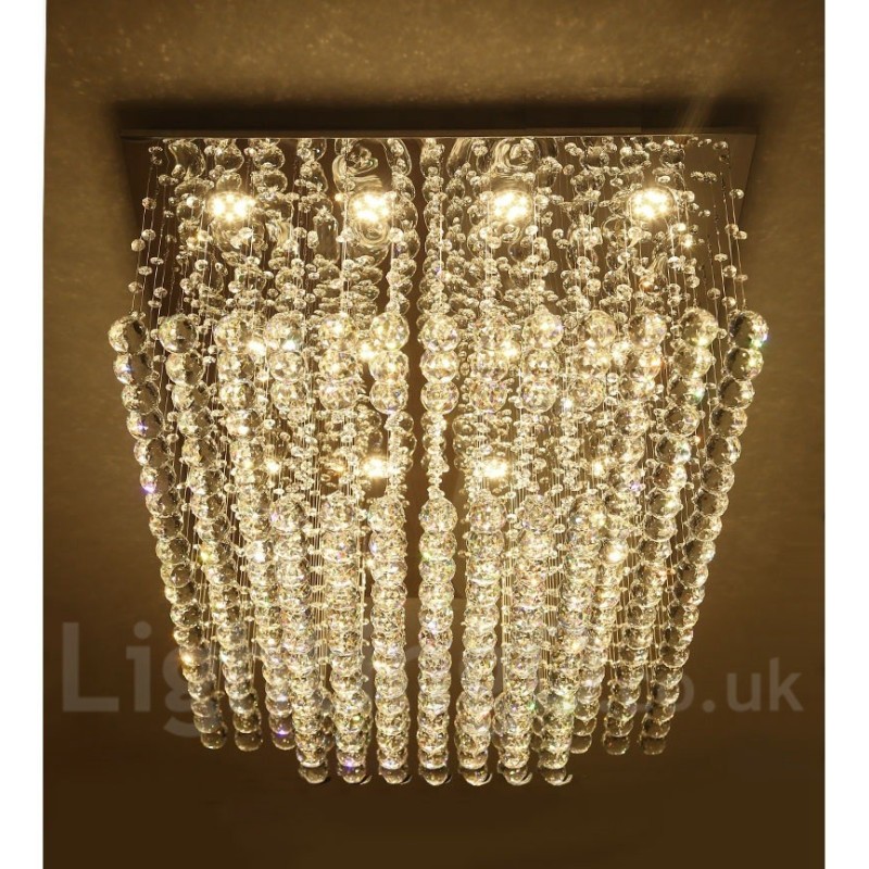 Lámpara colgante de techo de cristal moderna, lámparas de araña para interiores, accesorios de iluminación