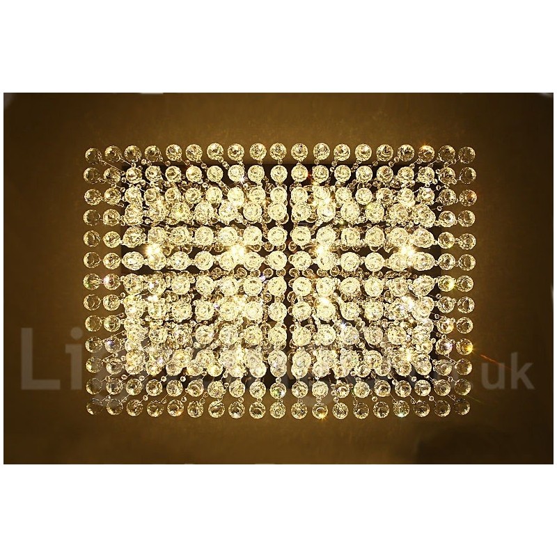 Lámpara colgante de techo de cristal moderna, lámparas de araña para interiores, accesorios de iluminación