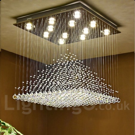 Lámpara colgante de techo de cristal moderna, lámpara de araña para interiores, accesorio de iluminación Lámpara colgante de techo de cristal moderna, lámpara de araña para interiores, accesorio de iluminación