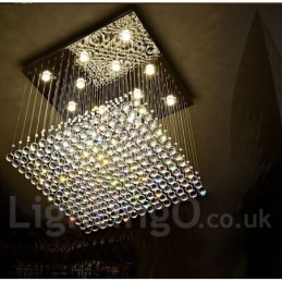 Lámpara colgante de techo de cristal moderna, lámpara de araña para interiores, accesorio de iluminación