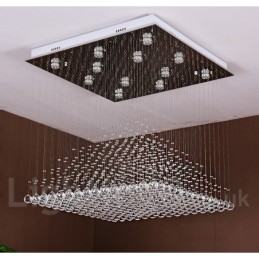 Lámpara colgante de techo de cristal moderna, lámpara de araña para interiores, accesorio de iluminación