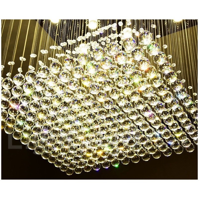 Lámpara colgante de techo de cristal moderna, lámpara de araña para interiores, accesorio de iluminación