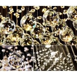 Lámpara colgante de techo de cristal moderna, lámpara de araña para interiores, accesorio de iluminación