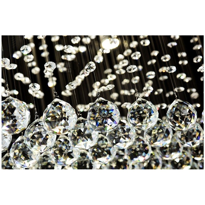 Lámpara colgante de techo de cristal moderna, lámpara de araña para interiores, accesorio de iluminación