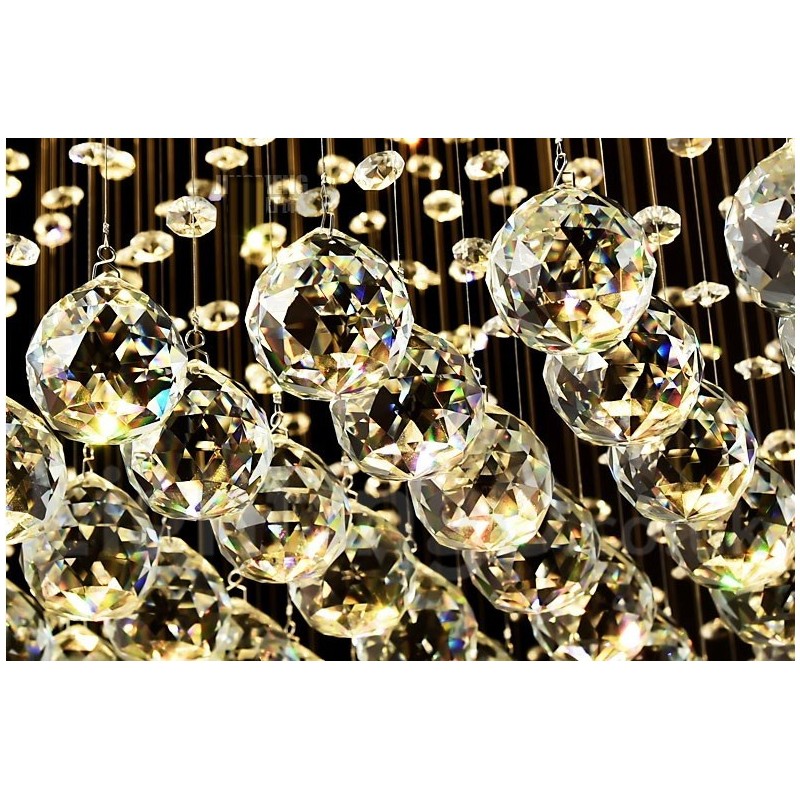 Lámpara colgante de techo de cristal moderna, lámpara de araña para interiores, accesorio de iluminación