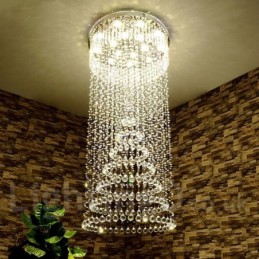 Lámpara colgante de techo de cristal moderna, lámparas de araña para interiores, accesorios de iluminación