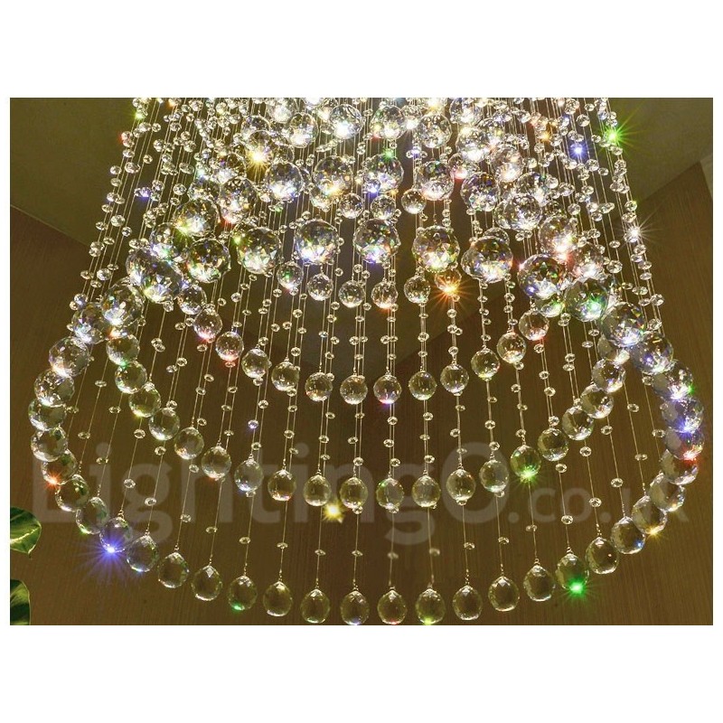 Lámpara colgante de techo de cristal moderna, lámparas de araña para interiores, accesorios de iluminación