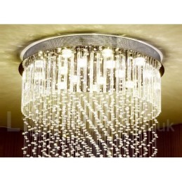 Lámpara colgante de techo de cristal moderna, lámparas de araña para interiores, accesorios de iluminación