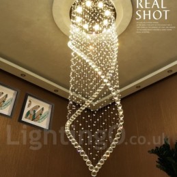 Lámpara colgante de techo de cristal moderna extragrande para interiores, lámparas de araña, accesorios de iluminación