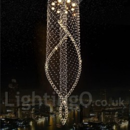 Lámpara colgante de techo de cristal moderna extragrande para interiores, lámparas de araña, accesorios de iluminación