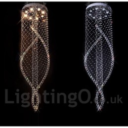 Lámpara colgante de techo de cristal moderna extragrande para interiores, lámparas de araña, accesorios de iluminación