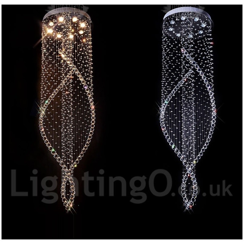 Lámpara colgante de techo de cristal moderna extragrande para interiores, lámparas de araña, accesorios de iluminación