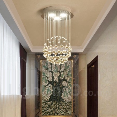 Lámpara colgante de techo de cristal moderna de 3 luces para interiores, lámparas de araña, accesorios de iluminación Lámpara colgante de techo de cristal moderna de 3 luces para interiores, lámparas de araña, accesorios de iluminación