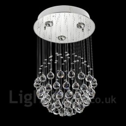 Lámpara colgante de techo de cristal moderna de 3 luces para interiores, lámparas de araña, accesorios de iluminación