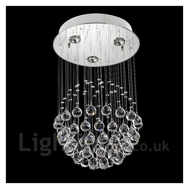 Lámpara colgante de techo de cristal moderna de 3 luces para interiores, lámparas de araña, accesorios de iluminación