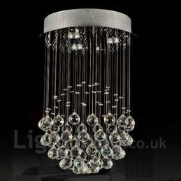 Lámpara colgante de techo de cristal moderna de 3 luces para interiores, lámparas de araña, accesorios de iluminación