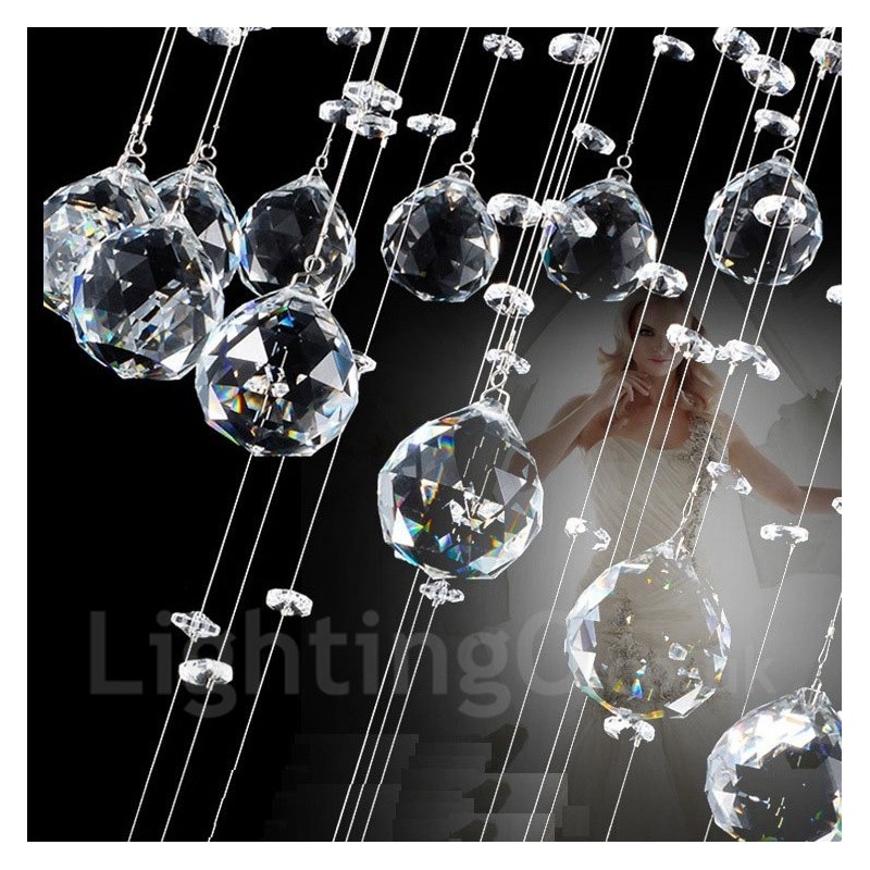 Lámpara colgante de techo de cristal moderna de 3 luces para interiores, lámparas de araña, accesorios de iluminación