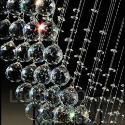 Lámpara colgante de techo de cristal moderna de 3 luces para interiores, lámparas de araña, accesorios de iluminación